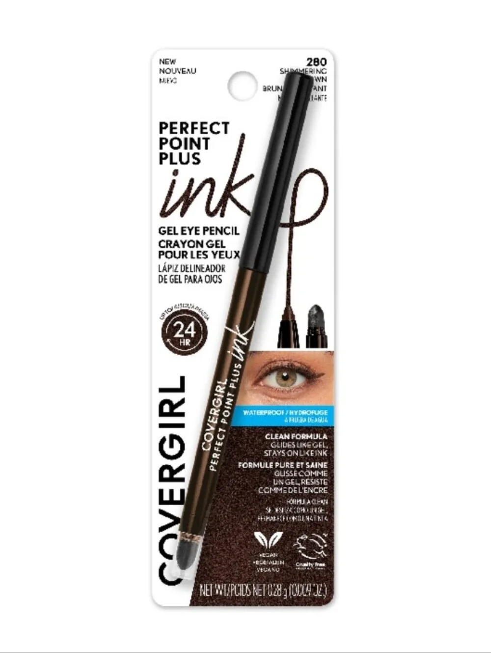 ⭐4/$15 Covergirl Perfect Point Plus Ink Gel Eye Pencil Shimmering Brown